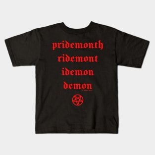 Pride month demon Kids T-Shirt